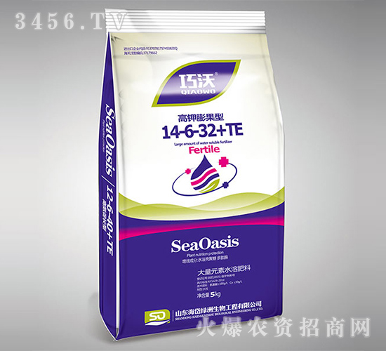 大量元素水溶肥-高鉀膨果型14-6-32+TE-巧沃-海岱綠洲