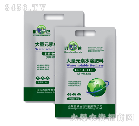 高鉀靚果型大量元素水溶肥料-優(yōu)芭-百威生物