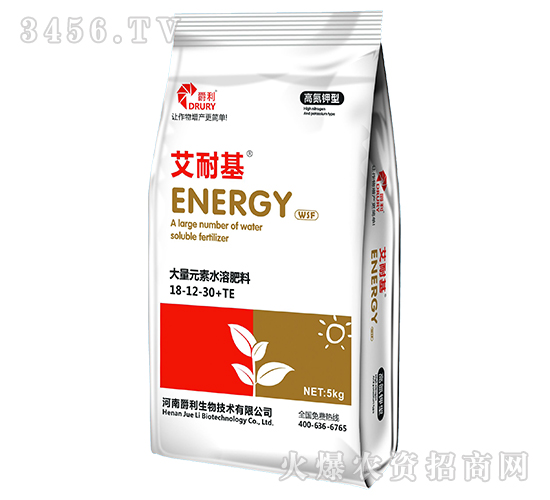 高氮鉀型大量元素水溶肥料18-12-30+TE-艾耐基-爵利