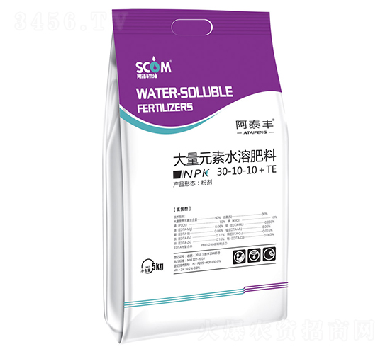 �ߵ��ʹ���Ԫ��ˮ�ܷ���30-10-10+TE-��̩�S-˹��ķ