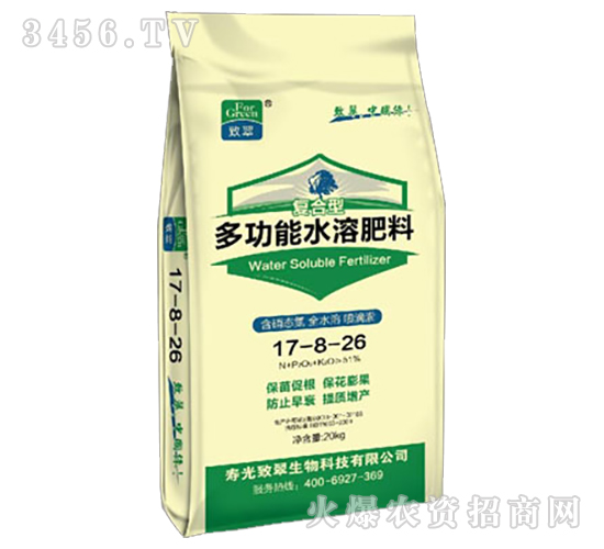 復合型多功能水溶肥料17-8-26-致翠生物