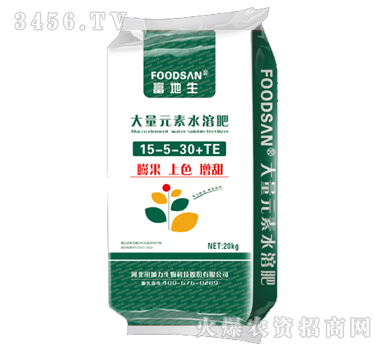 大量元素水溶肥15-5-30+TE-富地生-田加力