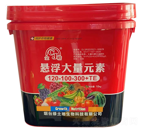 懸浮大量元素水溶肥120-100-300+TE-綠土地