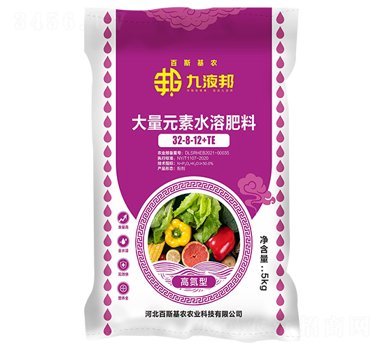 高氮型大量元素水溶肥料32-8-12+TE-九液邦-百斯基農(nóng)