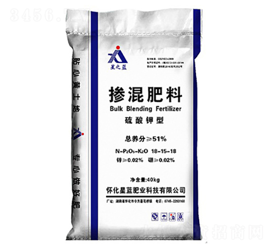 硫酸鉀型摻混肥料18-15-18-星之藍-星藍肥業(yè)