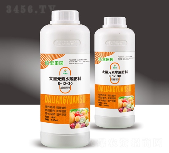 大量元素水溶肥8-12-30（500ml）-佰里田園-穗滿倉(cāng)