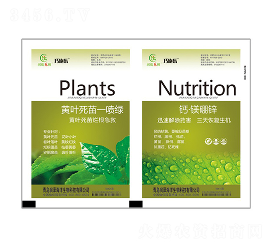 黃葉死苗一噴綠+鈣·鎂硼鋅-巧施樂(lè)-貝能生物