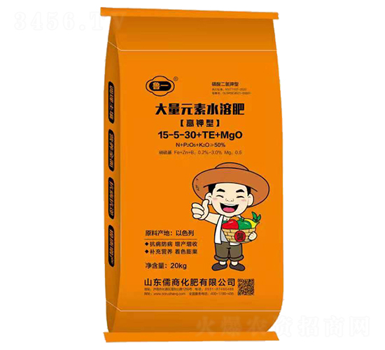 高鉀型大量元素水溶肥15-5-30+TE+MgO-魯一-儒商