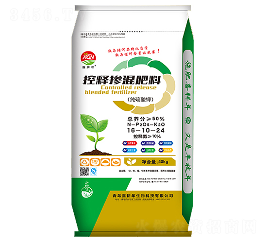 控釋摻混肥料（純硫酸鉀）16-10-24-喜耕年