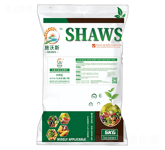 中鉀型大量元素水溶肥15-5-35+TE-施沃斯