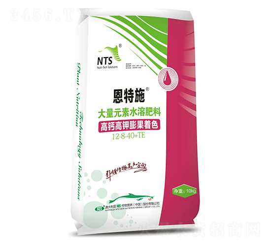 高鈣高鉀膨果著色大量元素水溶肥料12-8-40+TE-恩特施
