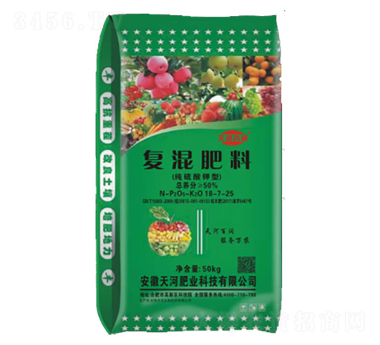 純硫酸鉀型復混肥料18-7-25-天河百潤