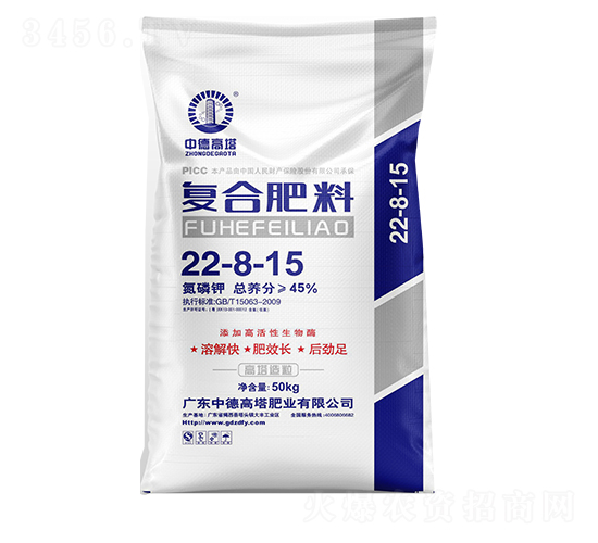 50kg復合肥料22-8-15-中德高塔