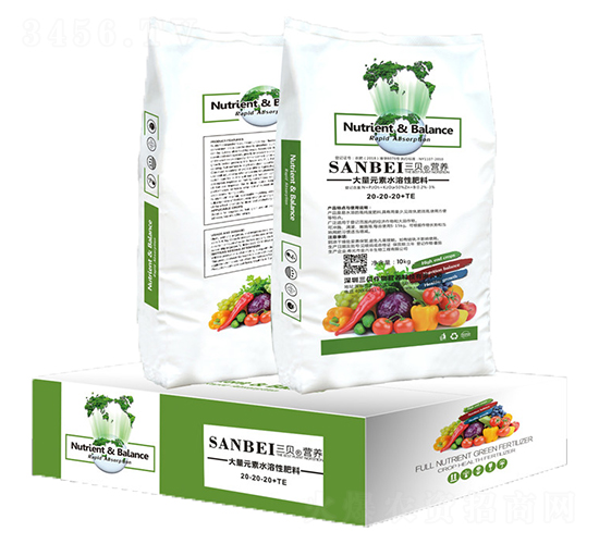 大量元素水溶性肥料20-20-20+TE-三貝樂豐