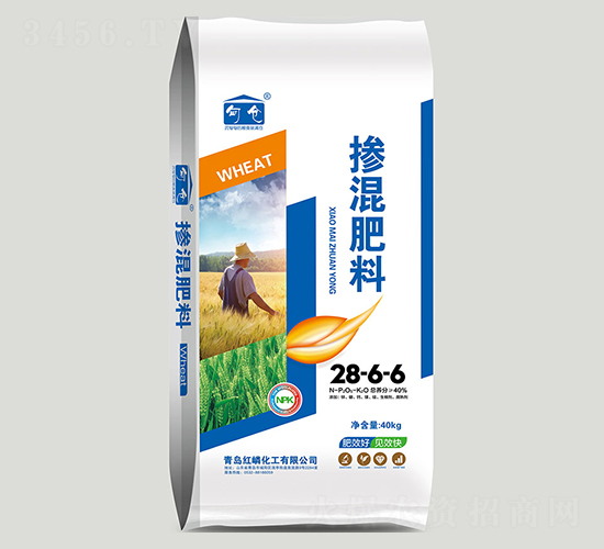 40kg小麥專用摻混肥料28-6-6-紅磷化工
