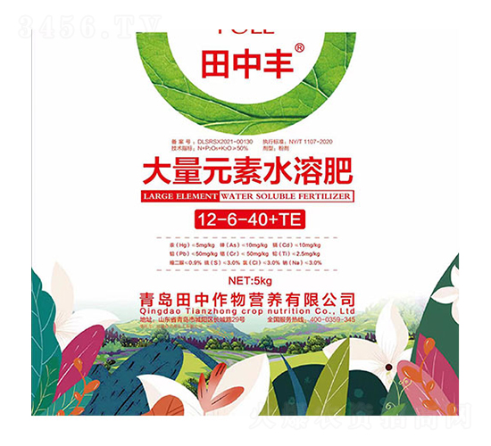 大量元素水溶肥料12-6-40+TE-田中作物