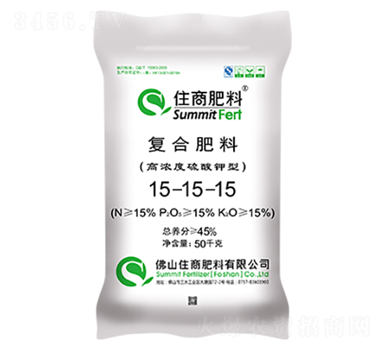 高濃度硫酸鉀型復(fù)合肥15-15-15-住商肥料