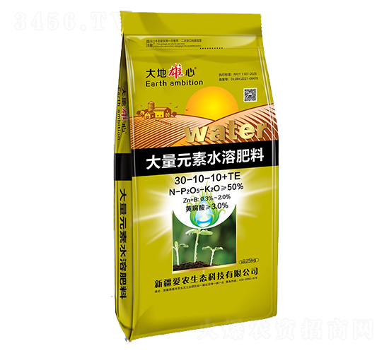 大量元素水溶肥料30-10-10+TE-愛農(nóng)