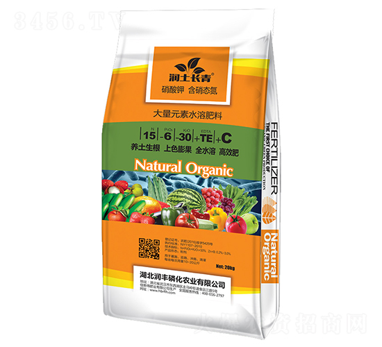 大量元素水溶肥料15-6-30+TE+C-潤土長青