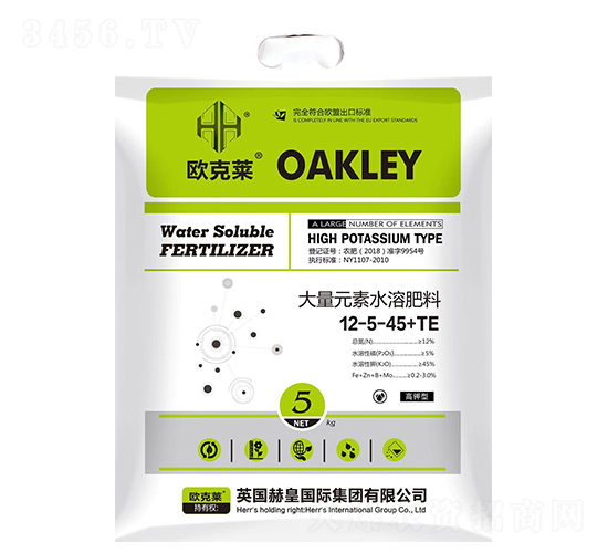 大量元素水溶肥料12-5-45+TE-歐克萊-森正達(dá)生物