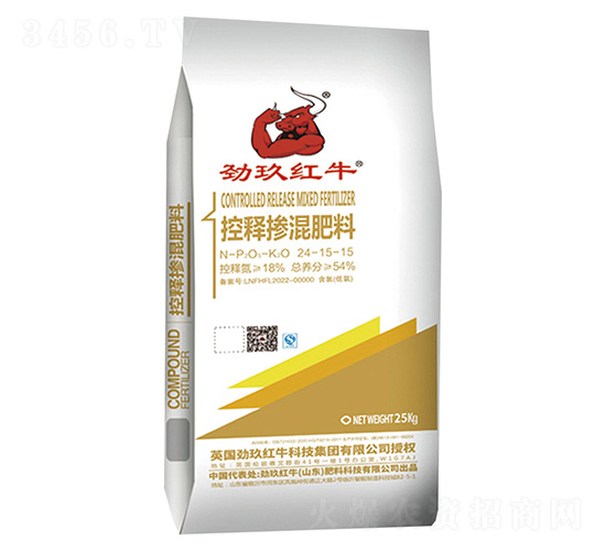 控釋摻混肥料24-15-15-勁玖紅牛