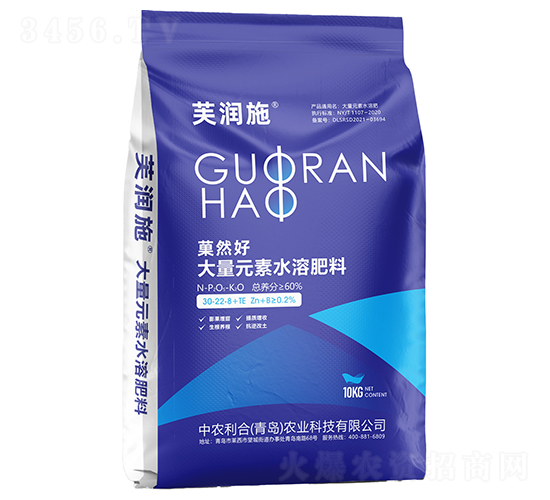 菓然好大量元素水溶肥料30-22-8+TE-芙潤(rùn)施-中農(nóng)利合