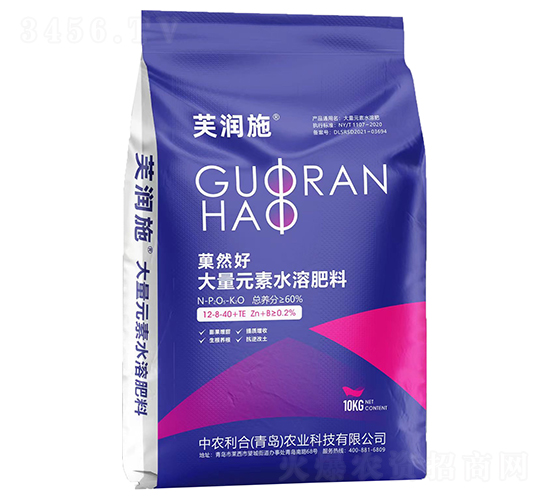 菓然好大量元素水溶肥料12-8-40+TE-芙潤施-中農(nóng)利合