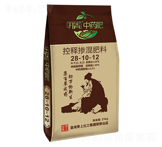 控釋摻混肥料28-10-12-開(kāi)青中藥肥-青上化肥