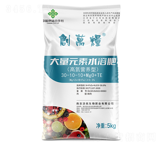 �ߵ��I�B(y��ng)�ʹ���Ԫ��ˮ�ܷ���30-10-10+MgO+TE-��(chu��ng)�f�Z-�փ�(y��u)����