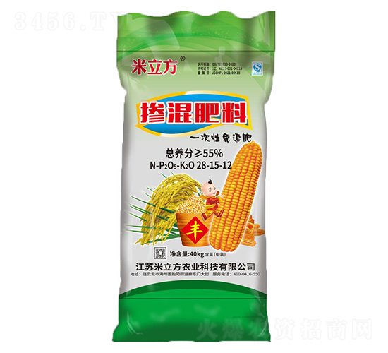 混摻肥料28-15-12-一次性免追肥-米立方