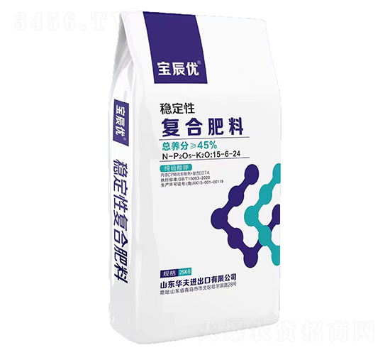 25kg穩(wěn)定性復(fù)合肥料15-6-24-寶辰優(yōu)-華夫進(jìn)出口