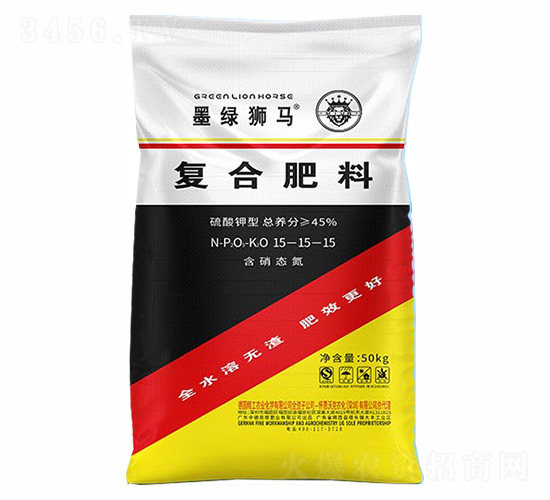 50kg復合肥料15-15-15-墨綠獅馬-懷恩沃克