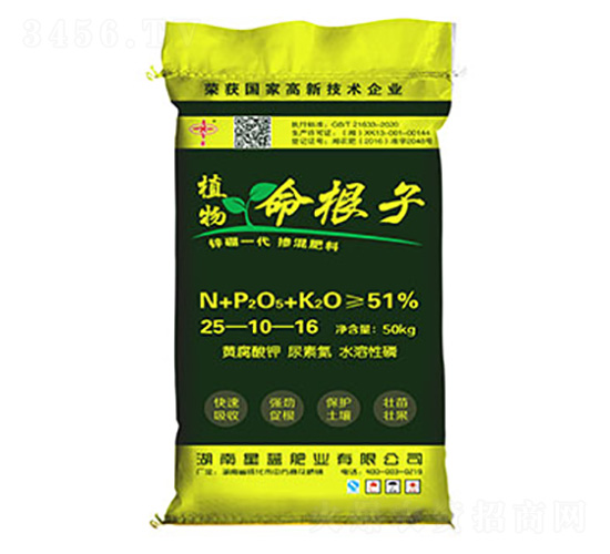 黃腐酸鉀摻混肥料25-10-16-植物命根子-鋅硼一代-星藍(lán)肥業(yè)