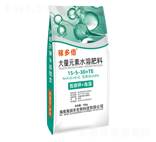 大量元素水溶肥料15-5-30+TE-稼多倍-海潤(rùn)豐