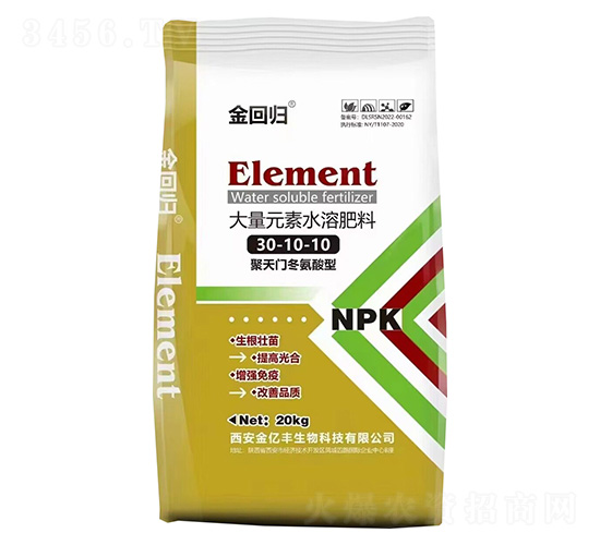 聚天門冬氨酸型大量元素水溶肥料30-10-10-金回歸-金億豐