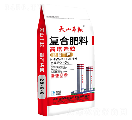 高塔造粒硝基工藝復(fù)合肥料28-6-6-天山豐耘