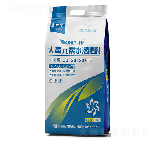 平衡型大量元素水溶肥料20-20-20+TE-喜四方-施可富