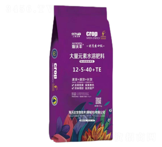 聚谷氨酸高鉀型大量元素水溶肥12-5-40+TE-海沃豐-海沃達生物