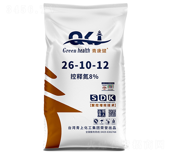 青康健緩釋摻混肥料26-10-12-臺灣青上