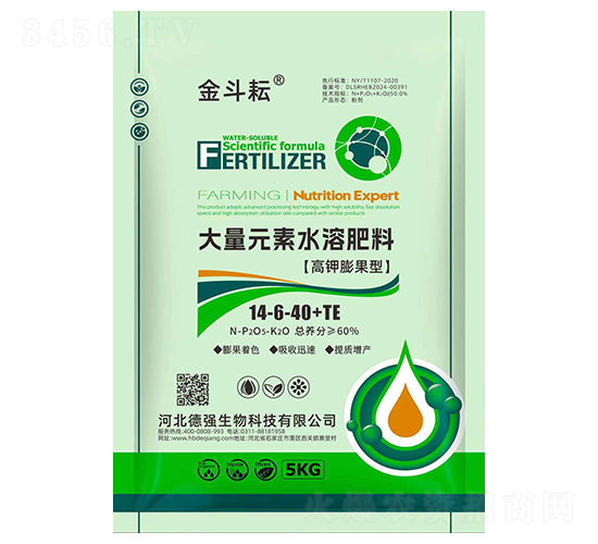 高鉀膨果型大量元素水溶肥料14-6-40+TE-金斗耘-德強(qiáng)生物