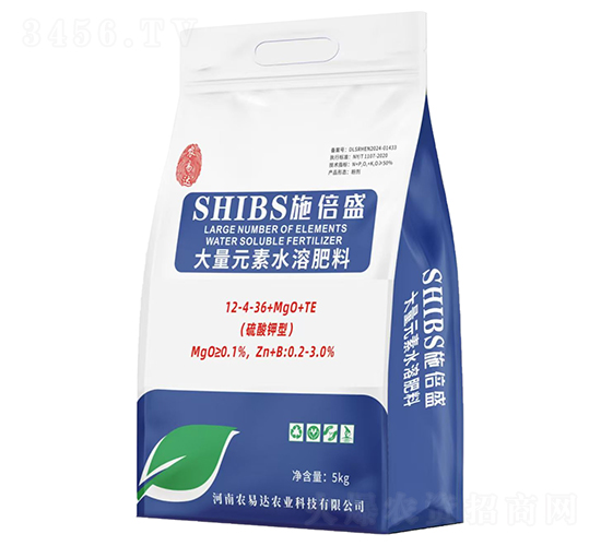 施倍盛大量元素水溶肥料12-4-36+MgO+TE-農易達