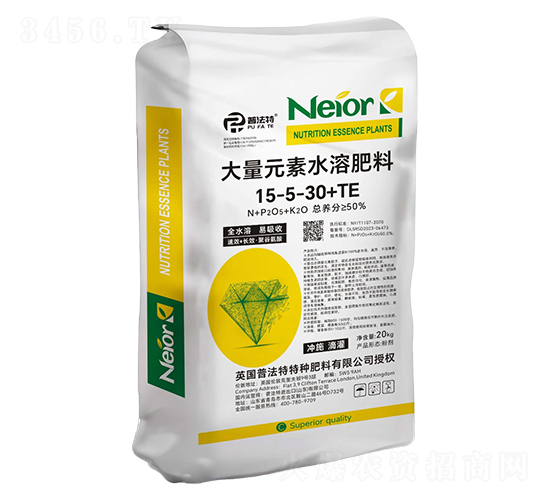大量元素水溶肥料15-5-30+TE-普法特