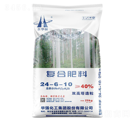 桉樹適用雙高塔造粒復合肥料24-6-10-余華強-華強化工集團