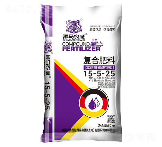 高濃度硫酸鉀型復合肥料15-5-25-獅馬農(nóng)威-植寶化肥