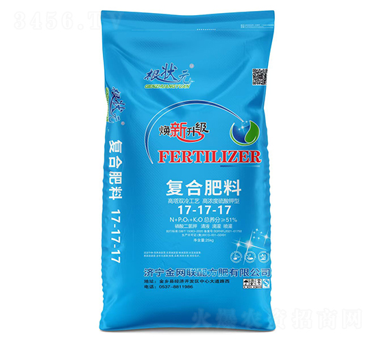 高塔雙冷工藝復(fù)合肥料17-17-17-根狀元-金網(wǎng)聯(lián)