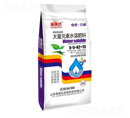 大量元素水溶肥料5-5-42+TE-施美達