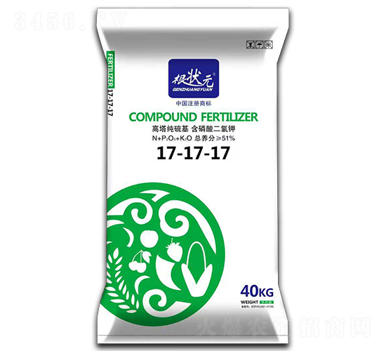 高塔純硫基含磷酸二氫鉀復(fù)合肥料17-17-17-根狀元-金網(wǎng)聯(lián)