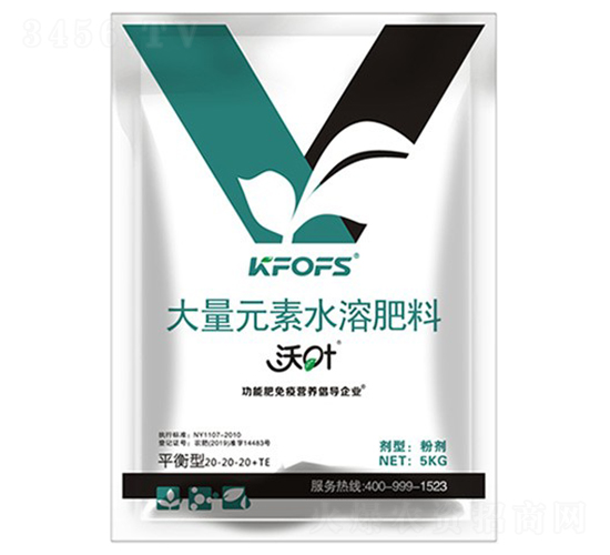 沃葉大量元素水溶肥平衡型20-20-20+TE-夫沃施